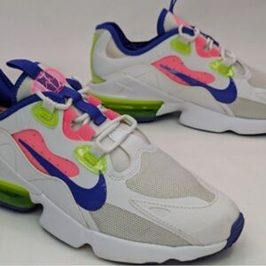 Nike Kids Sneakers in White, Blue, and Pink